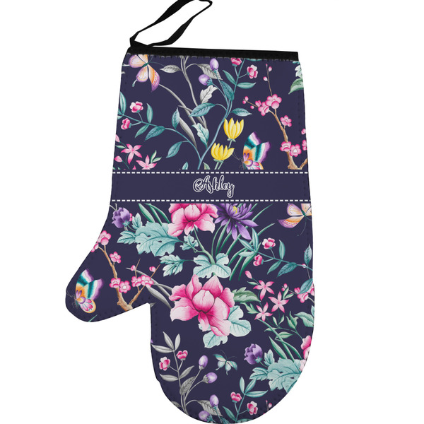 Chinoiserie Personalized Oven Mitt - Left