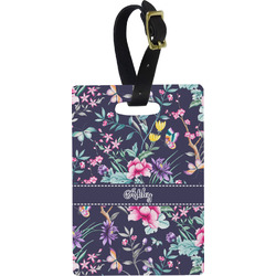 Chinoiserie Plastic Luggage Tag - Rectangular w/ Name or Text