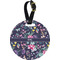 Chinoiserie Plastic Luggage Tag - Round (Personalized)
