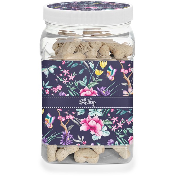 Custom Chinoiserie Dog Treat Jar (Personalized)
