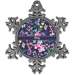 Chinoiserie Vintage Snowflake Ornament (Personalized)