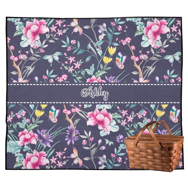 Custom Chinoiserie Outdoor Picnic Blanket (Personalized)