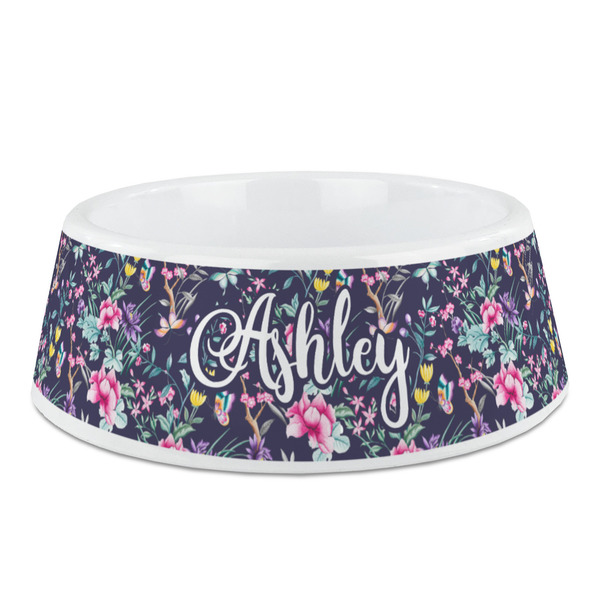 Custom Chinoiserie Plastic Dog Bowl - Medium (Personalized)
