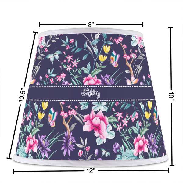 Chinoiserie Poly Film Empire Lampshade - Dimensions