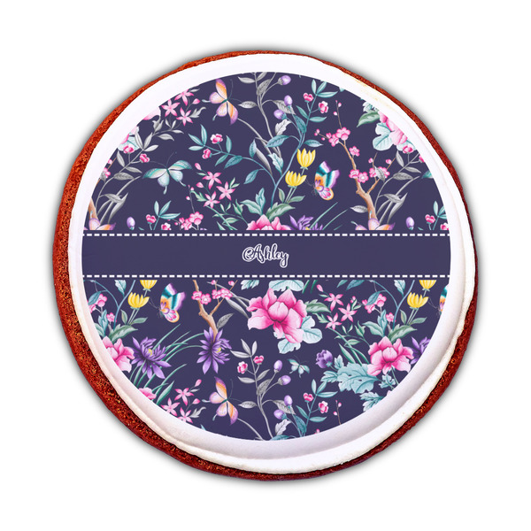 Chinoiserie Printed Icing Circle - Medium - On Cookie
