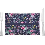 Chinoiserie Rectangular Glass Lunch / Dinner Plate - Single or Set (Personalized)