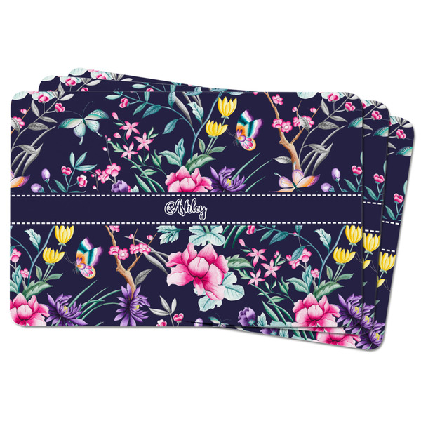 Chinoiserie Rectangular Fridge Magnet - THREE