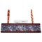 Chinoiserie Red Mahogany Nameplates with Business Card Holder - Straight