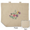 Chinoiserie Reusable Cotton Grocery Bag - Front & Back View