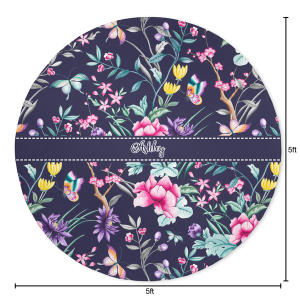 Chinoiserie Round Area Rug - Size