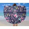 Chinoiserie Round Beach Towel - In Use