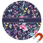 Chinoiserie Round Car Magnet - 6" (Personalized)