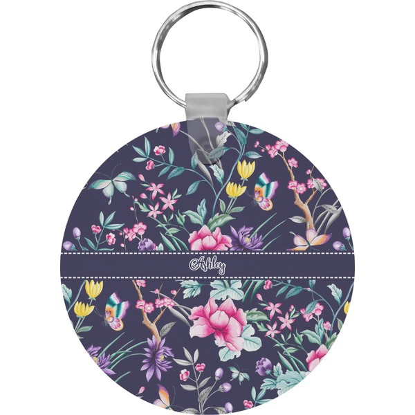 Chinoiserie Round Keychain (Personalized)
