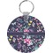 Chinoiserie Round Plastic Keychain (Personalized)