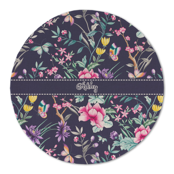 Custom Chinoiserie Round Linen Placemat (Personalized)