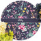 Chinoiserie Round Linen Placemats - Front (w flowers)