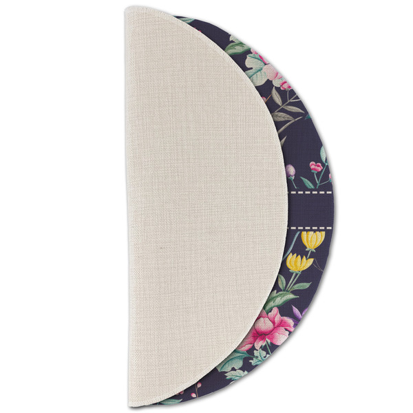Chinoiserie Round Linen Placemats - HALF FOLDED (single sided)