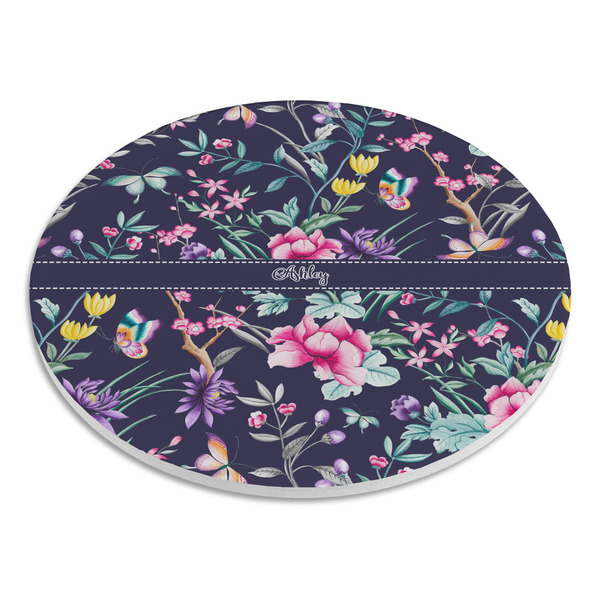 Chinoiserie Round Stone Trivet - Angle View