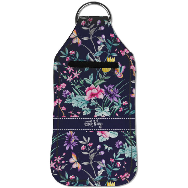 Chinoiserie Sanitizer Holder Keychain - Large (Front)