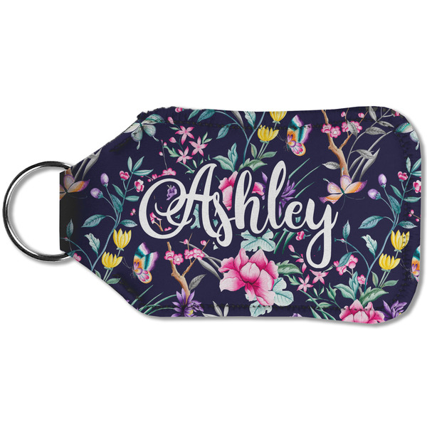 Chinoiserie Sanitizer Holder Keychain - Small (Back)