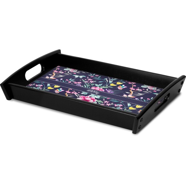 Chinoiserie Serving Tray Black - Corner