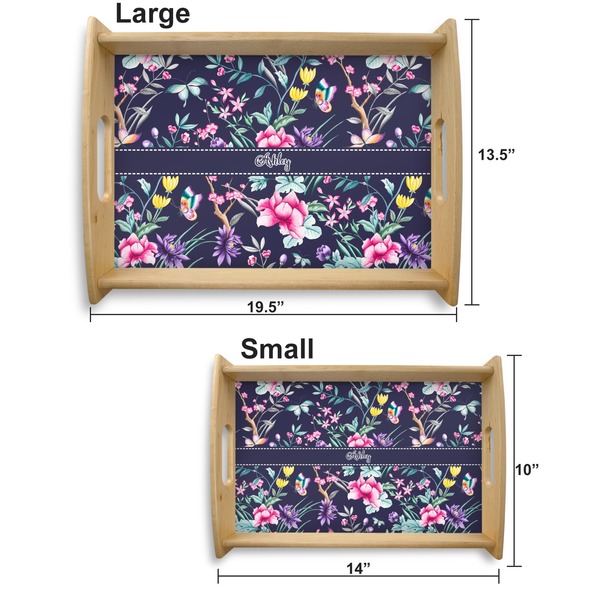 Chinoiserie Serving Tray Wood Sizes