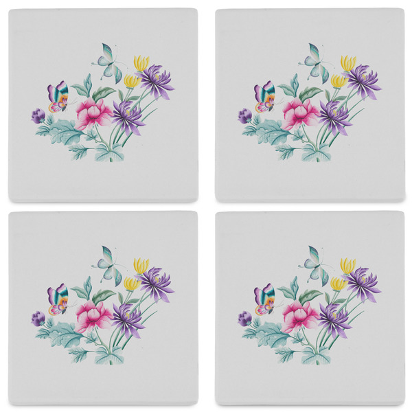 Chinoiserie Set of 4 Sandstone Coasters - See All 4 View