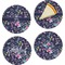 Chinoiserie Set of 4 Glass Appetizer / Dessert Plate 8" (Personalized)