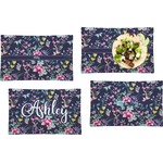 Chinoiserie Set of 4 Glass Rectangular Lunch / Dinner Plate (Personalized)