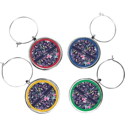 Chinoiserie Wine Charms (Set of 4) (Personalized)