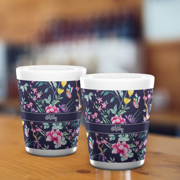 Chinoiserie Shot Glass - White - LIFESTYLE