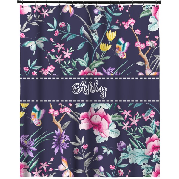 Custom Chinoiserie Extra Long Shower Curtain - 70"x84" (Personalized)