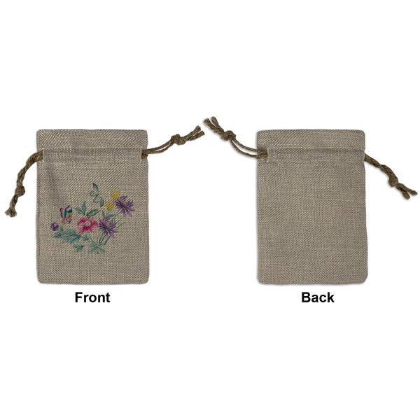 Chinoiserie Small Burlap Gift Bag - Front Approval