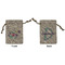 Chinoiserie Small Burlap Gift Bag - Front & Back (Personalized)