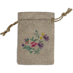 Chinoiserie Small Burlap Gift Bag - Front