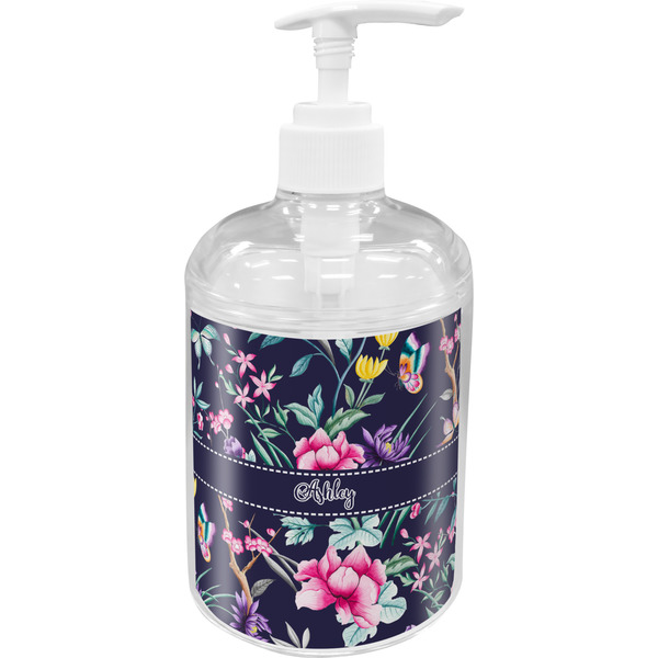 Custom Chinoiserie Acrylic Soap & Lotion Bottle (Personalized)