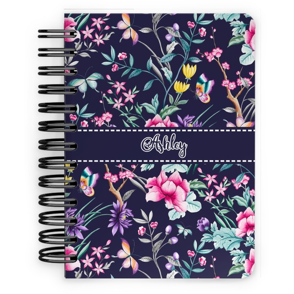 Custom Chinoiserie Spiral Notebook - 5x7 w/ Name or Text