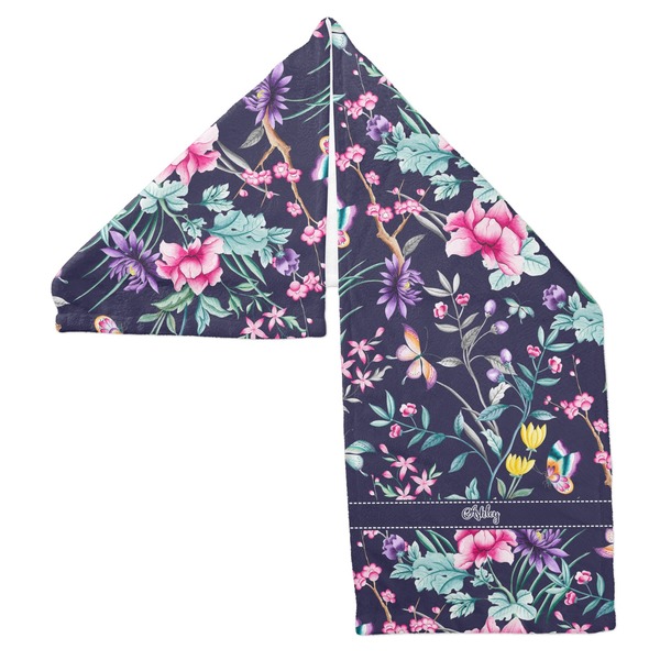 Chinoiserie Sports Towel Folded - Both Sides Showing