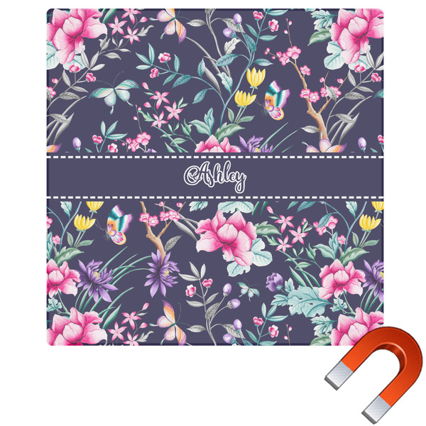 Custom Chinoiserie Square Car Magnet - 10" (Personalized)