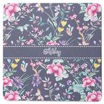 Chinoiserie Square Rubber Backed Coaster (Personalized)