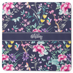 Chinoiserie Square Rubber Backed Coaster (Personalized)