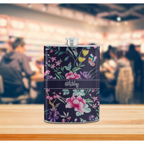 Chinoiserie Stainless Steel Flask - LIFESTYLE 2