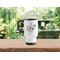 Chinoiserie Stainless Steel Travel Mug with Handle Lifestyle