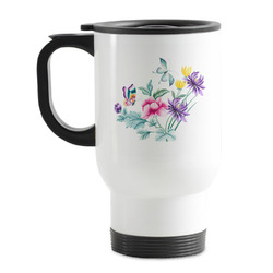 Chinoiserie Stainless Steel Travel Mug with Handle