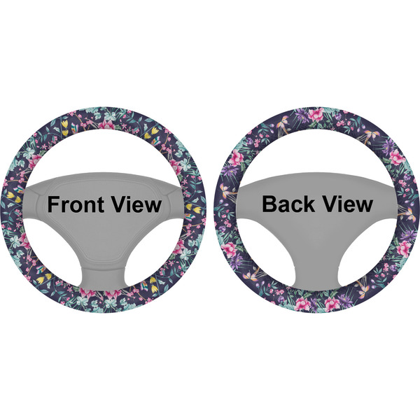 Chinoiserie Steering Wheel Cover- Front and Back