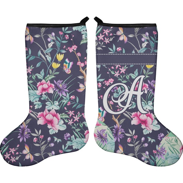 Custom Chinoiserie Holiday Stocking - Double-Sided - Neoprene (Personalized)