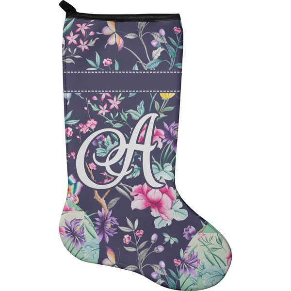 Custom Chinoiserie Holiday Stocking - Neoprene (Personalized)