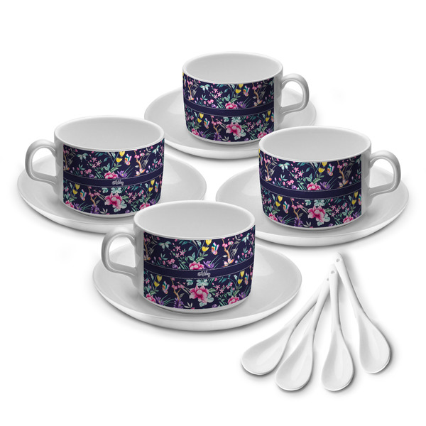 Custom Chinoiserie Tea Cup - Set of 4 (Personalized)