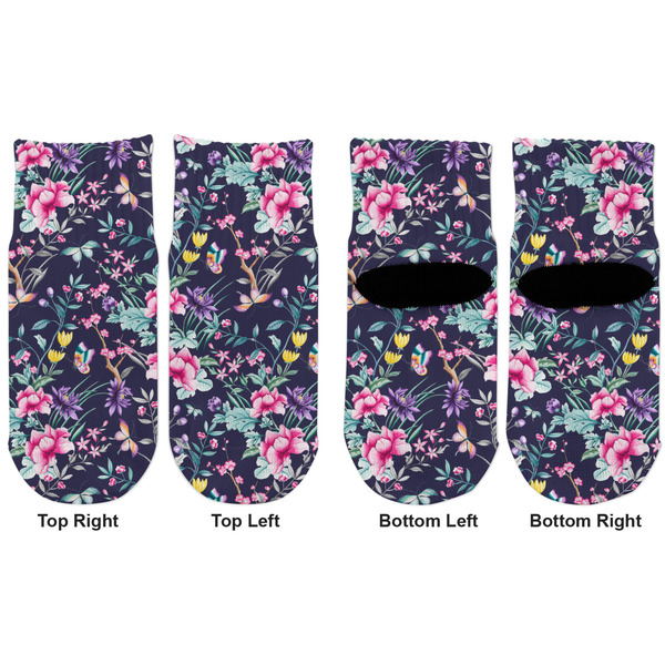 Chinoiserie Toddler Ankle Socks - Double Pair - Front and Back - Apvl