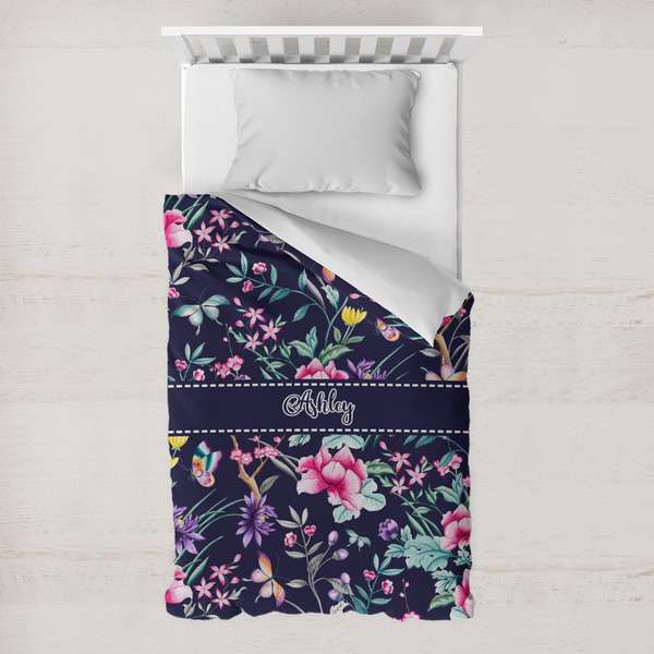 Custom Chinoiserie Toddler Duvet Cover w/ Name or Text